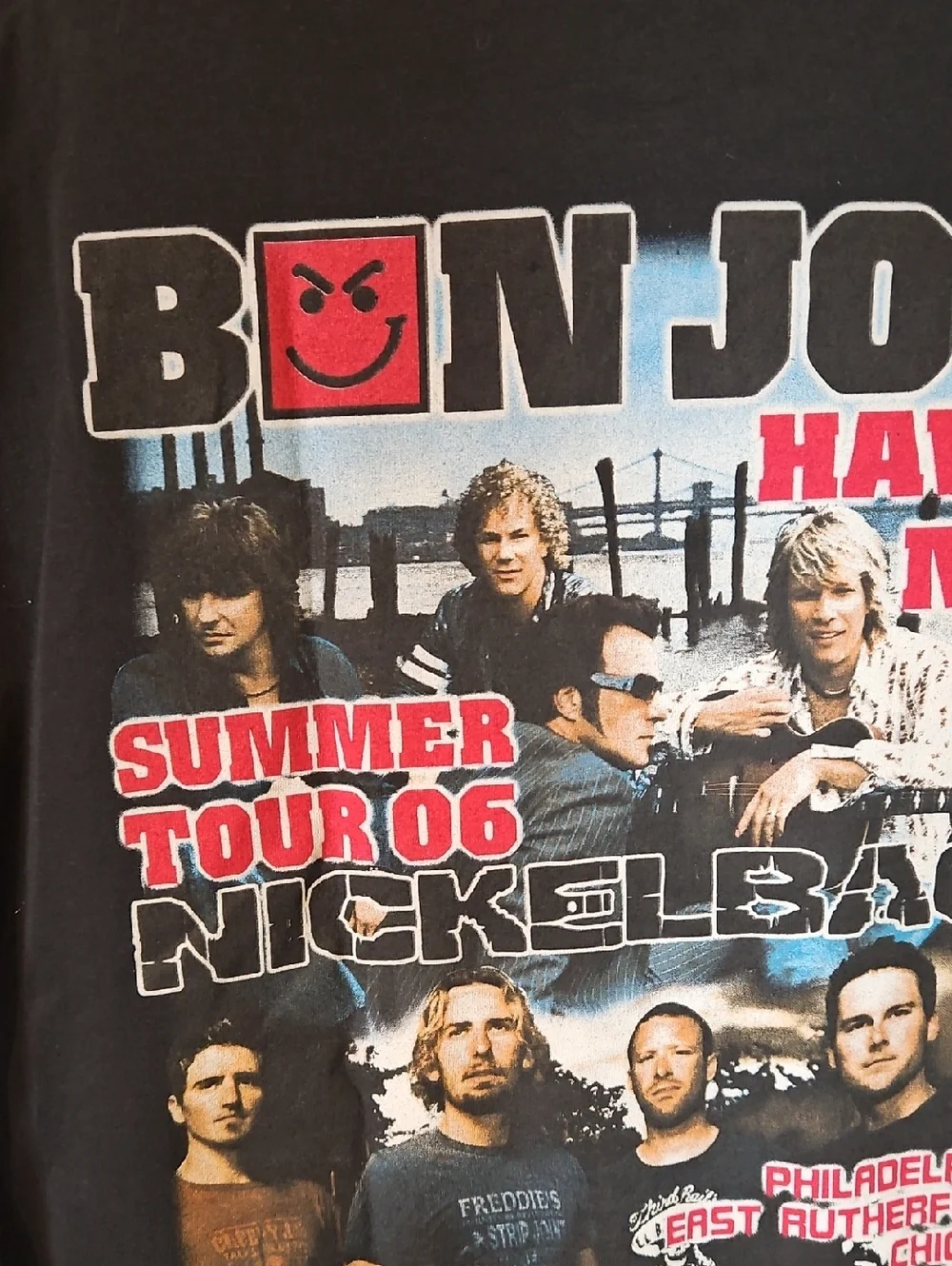 Bon Jovi Have a nice day Tour 2006 Nickelback Black Short Sleeve Concert Tee XL - Picture 7 of 9